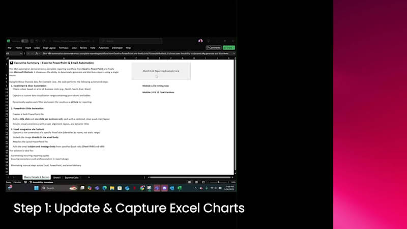 Cover image for Automated Financial Dashboard & Email Reporting with Excel VBA