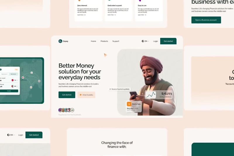 Cover image for Zapay - Fintech Brand & website design 