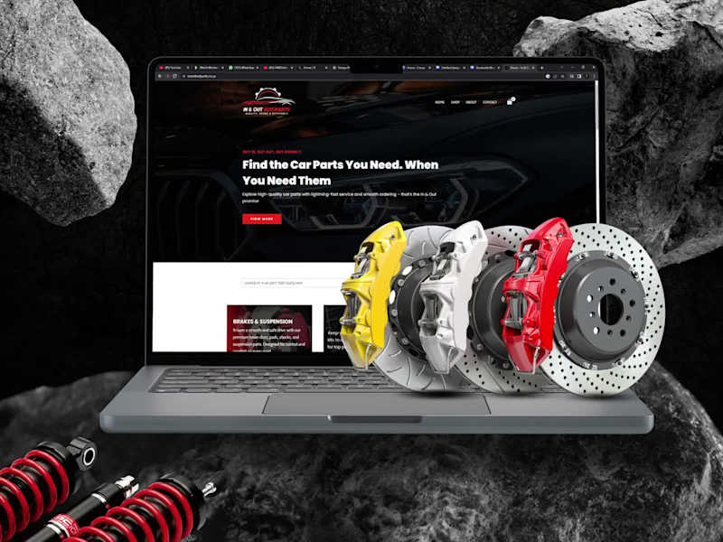 Cover image for In & Out Auto Parts Website and Social Media Project