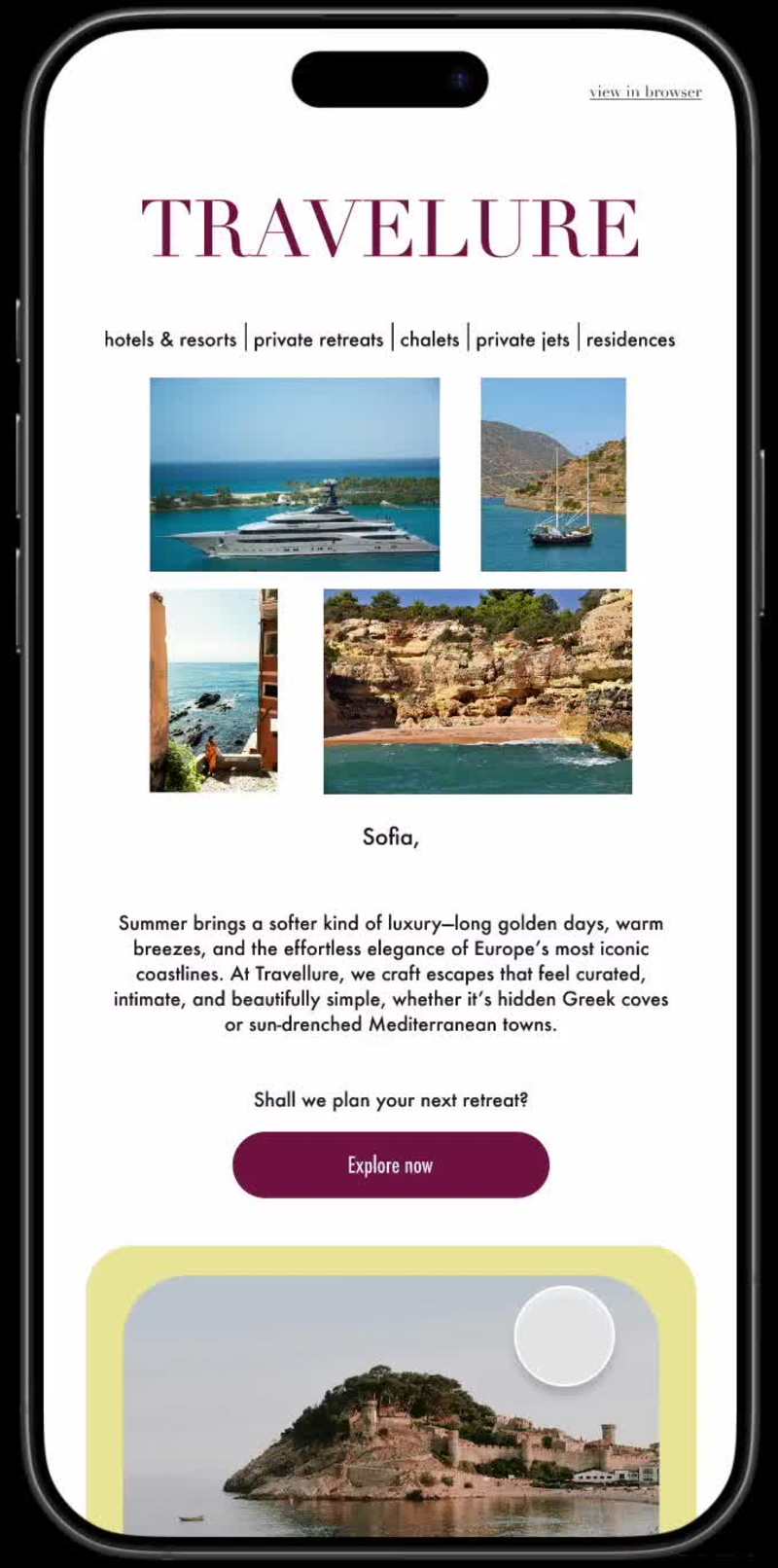 Cover image for Luxury Travel Newsletter - Summer Campaign