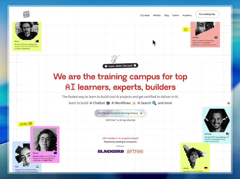 Cover image for Build Club Case Study: The Premier Training Campus for AI Builde