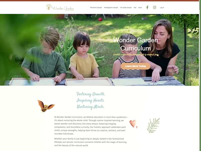 Cover image for Wonder Garden Curriculum — Full Kajabi Website Build I reall...