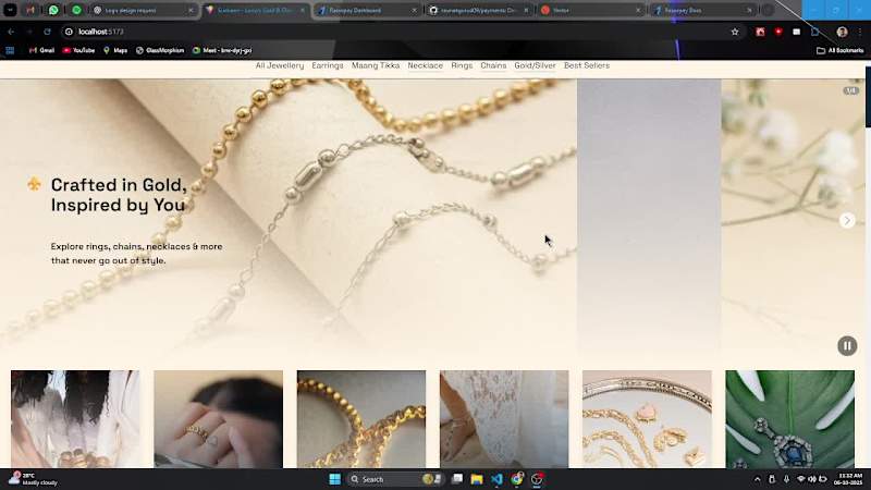 Cover image for Jewellery Ecommerce Shopping Site (Design