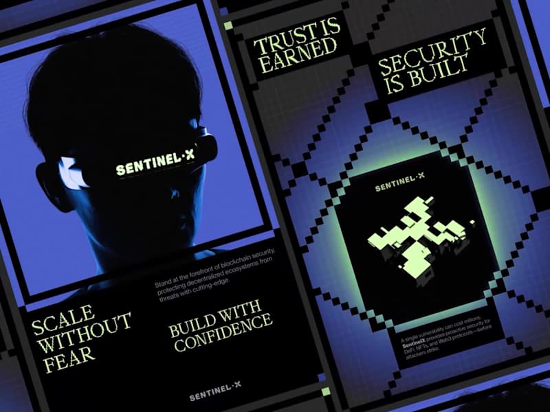 Cover image for SentinelX - Brand Identity for Web3 company