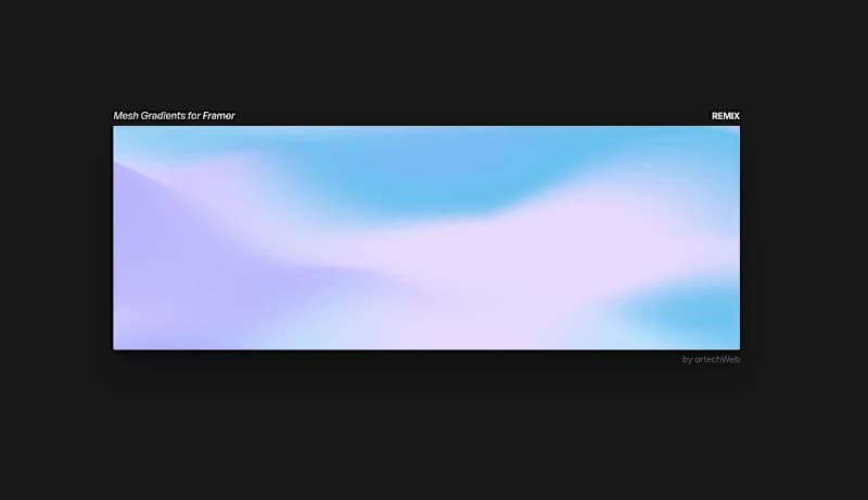 Cover image for Animated Mesh Gradient Component for Framer
