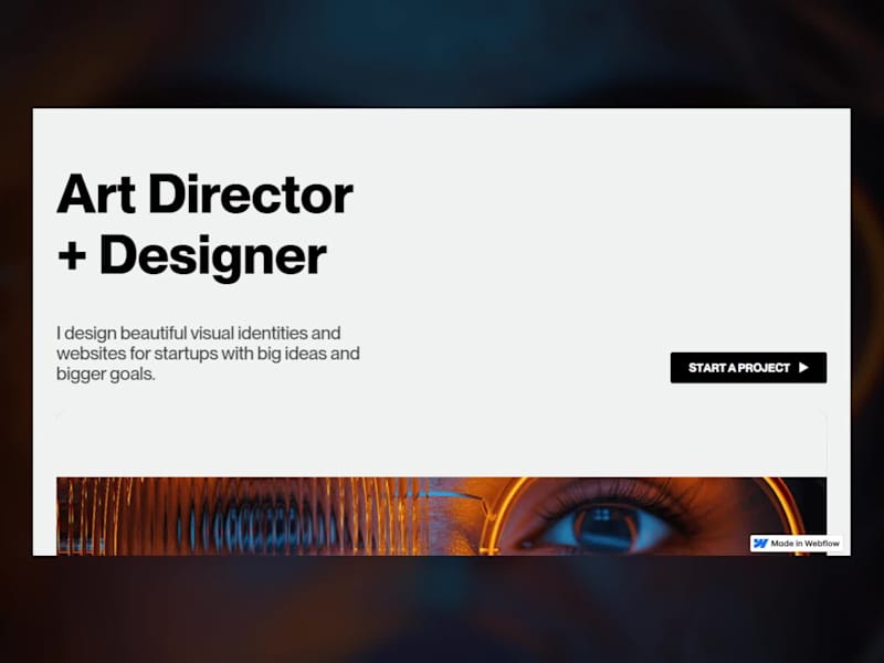 Cover image for Minimal Designer Portfolio – Figma to Webflow