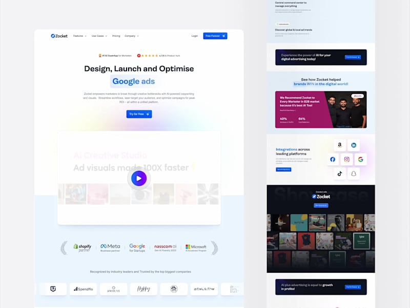 Cover image for Zocket (Kalaari Backed) - Website design & Webapp design