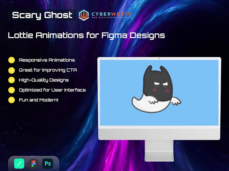 Cover image for Scary Ghost Lottie Animations in Figma
