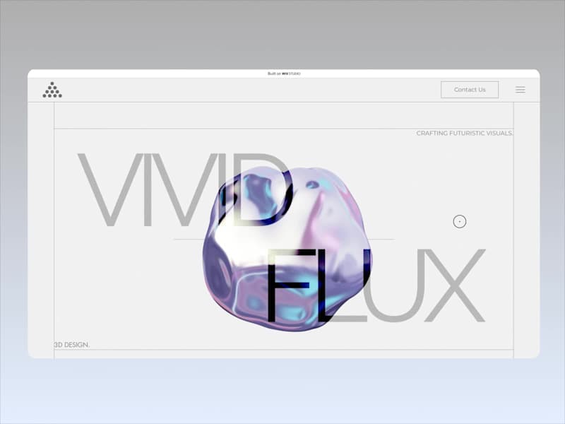 Cover image for Vivid Flux Studios: A Futuristic Experience Built on Wix Studio
