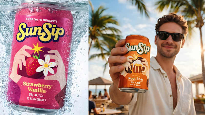 Cover image for SunSip Soda Packaging Redesign