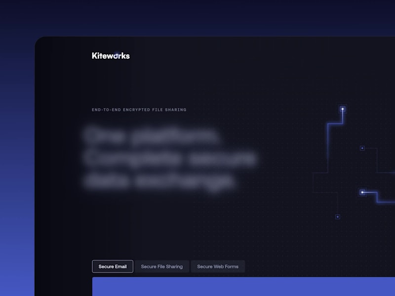 Cover image for An early iteration for Kiteworks.