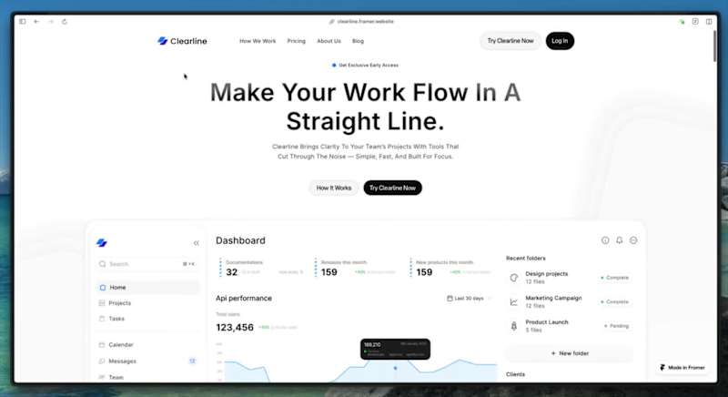 Cover image for Clearline Website Development