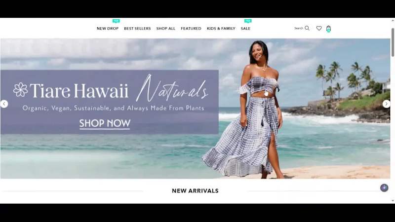 Cover image for Tiare Hawaii Shopify Store Development