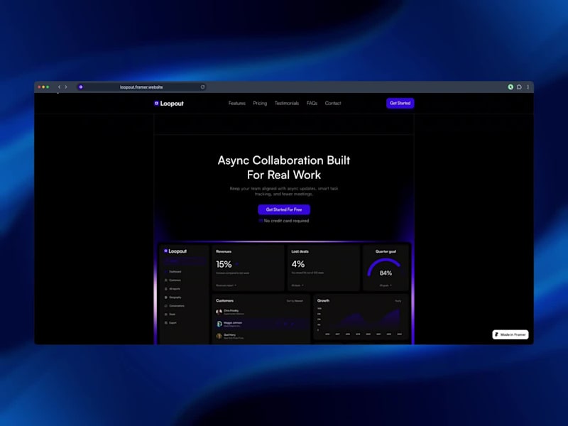 Cover image for Loopout Landing Page Design