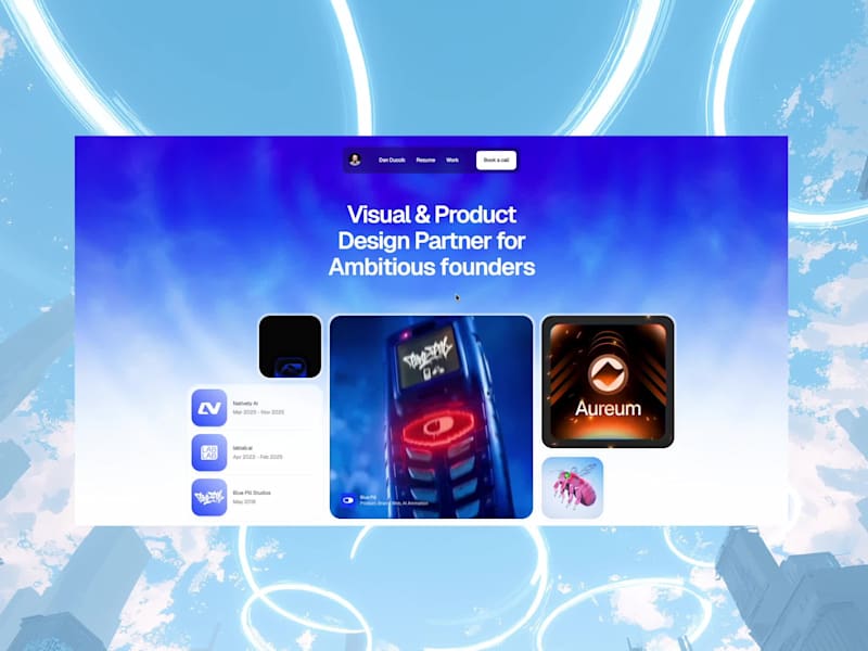 Cover image for Personal portfolio website for an AI-powered designer showca...