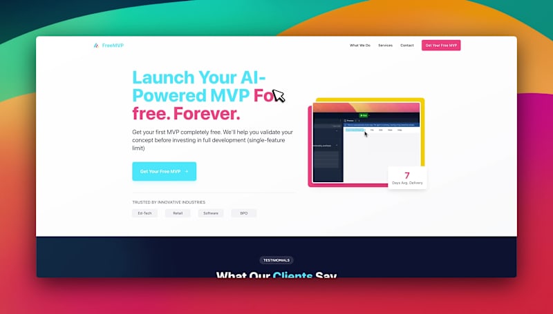 Cover image for FreeMVP - AI-Powered Landing Page