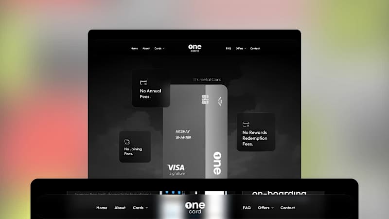 Cover image for "One Card" Website Redesign – Modern & User-Friendly UI/UX