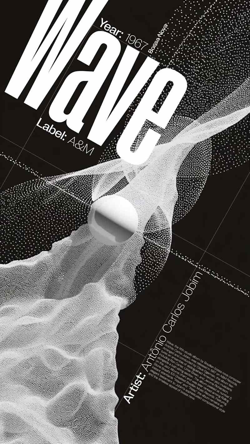Cover image for Wave by Antônio Carlos Jobim | Animated Swiss poster design ...