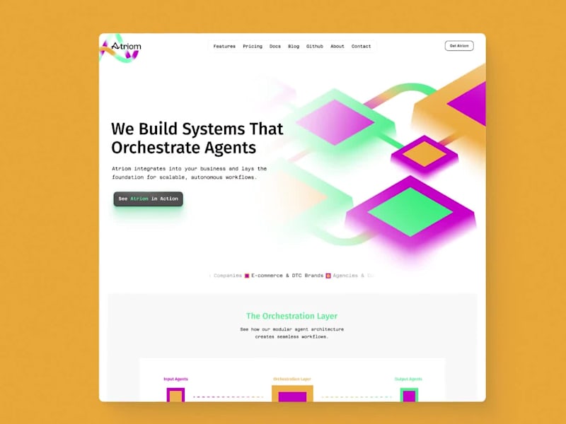 Cover image for Web Design + Brand for Atriom