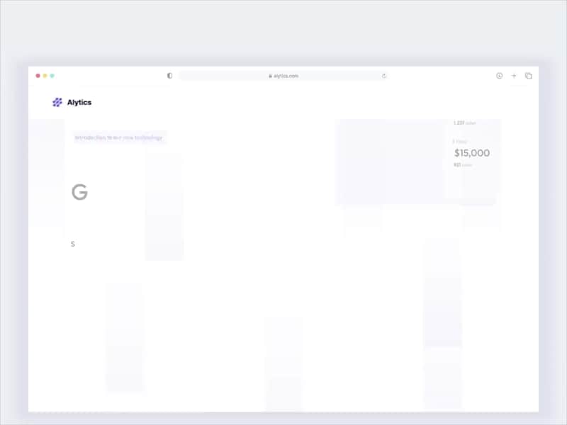 Cover image for Alytics - Sales Analytics Landing Page