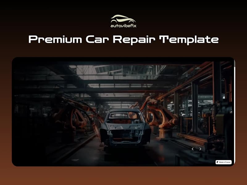 Cover image for AutoVibefix Premium Car Repair Framer