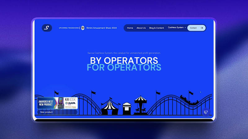 Cover image for Sacoa Website Redesign for a Cashless Entertainment Platform