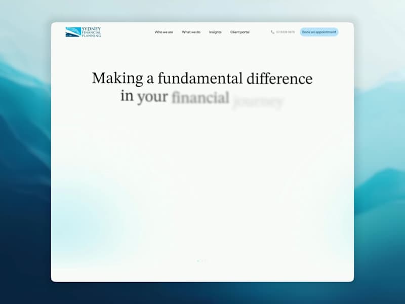 Cover image for Sydney Financial Planning Website Development