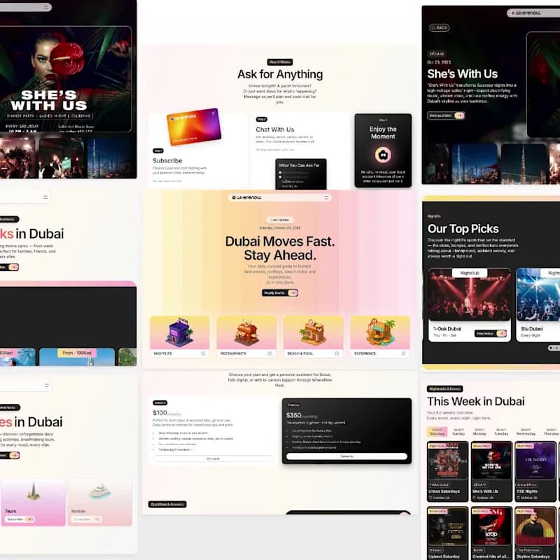 Cover image for WhereNow — Lifestyle & Nightlife Platform for Dubai