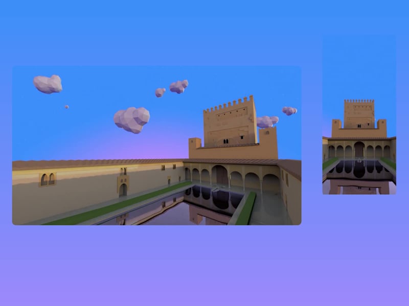 Cover image for Night visit to the Alhambra: 3D hero section