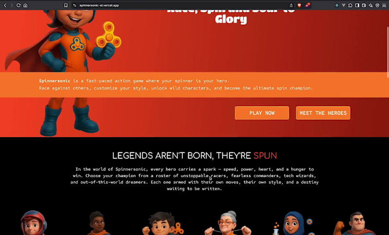 Cover image for Spinnersonic-si | Fun Spinner Game with Cool Animations