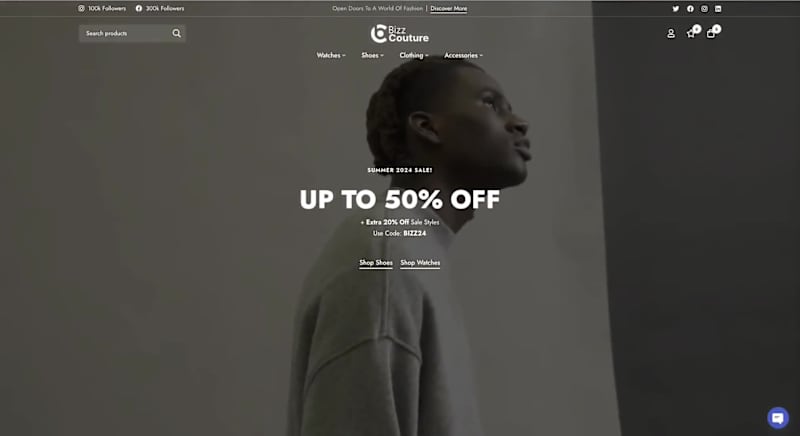 Cover image for Bizz Couture eCommerce Website Development