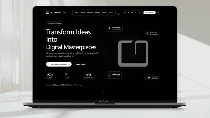 Cover image for ADBONDZ - Creative Tech Agency | Website Template 