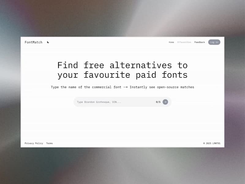 Cover image for FontMatch - AI powered web app development