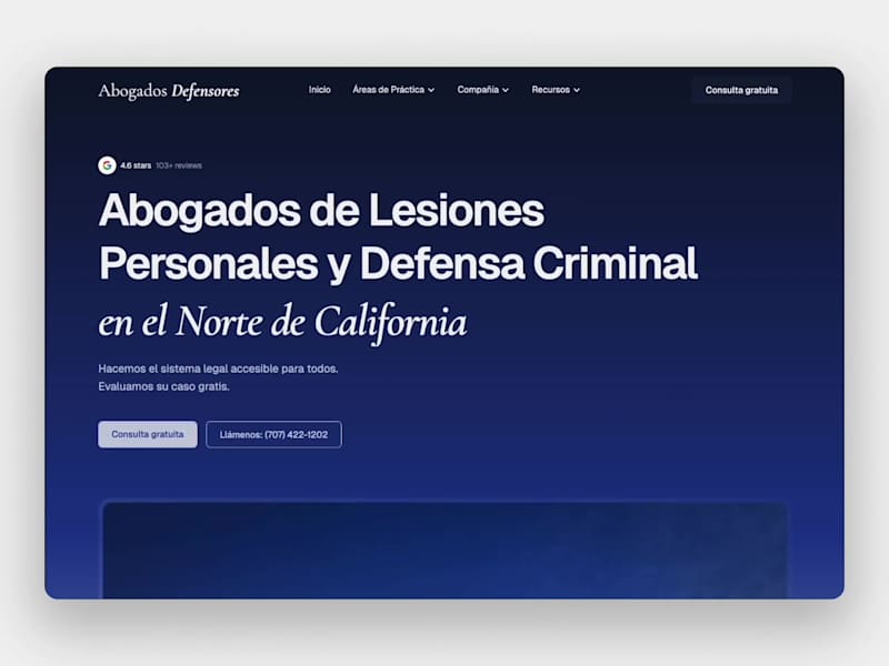 Cover image for Abogados Defensores - Website Design & Webflow Development