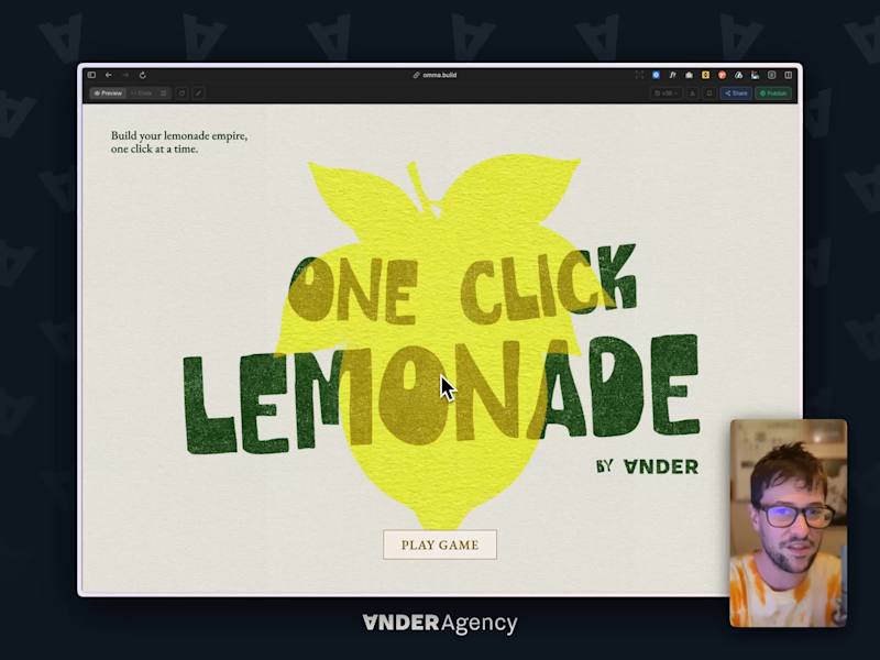 Cover image for One Click Lemonade is a