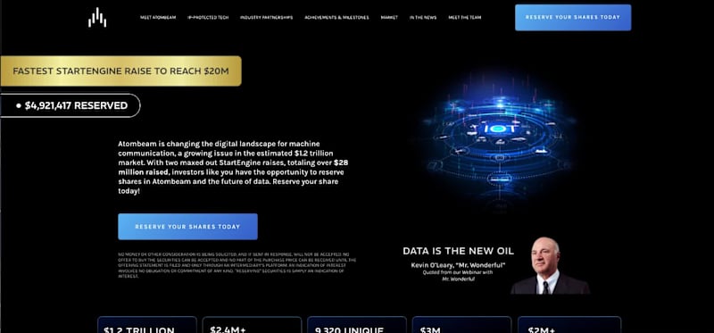 Cover image for One of my previous returning clients, Atombeam, raised multi...