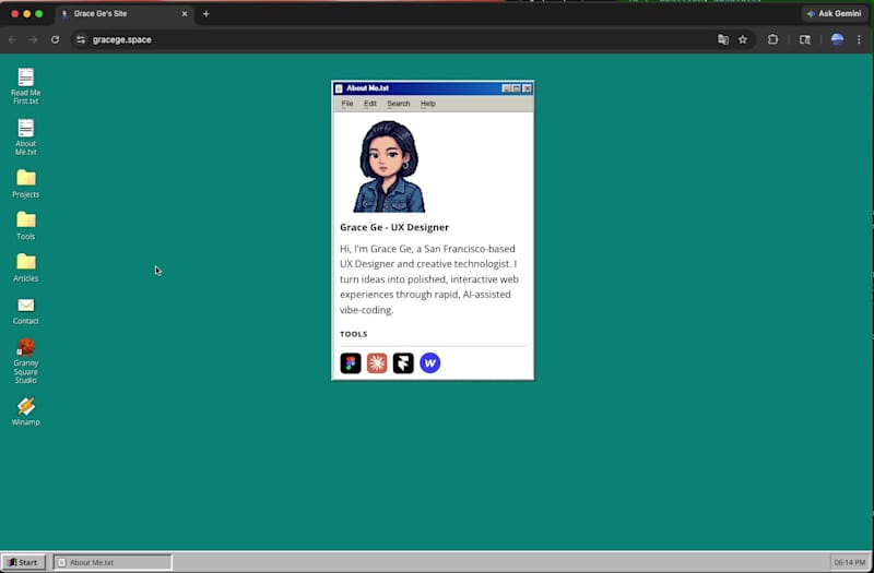 Cover image for https://gracege.space/ 
I haven’t used Windows