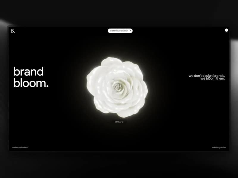 Cover image for Brand Bloom - A 3D Website and Visual Identity