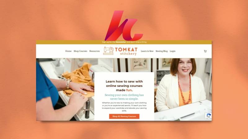 Cover image for Sewing Coach Website for TomKat Stitchery