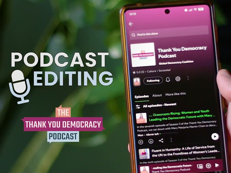 Cover image for Audio Podcast Editing for Global Democracy Coalition