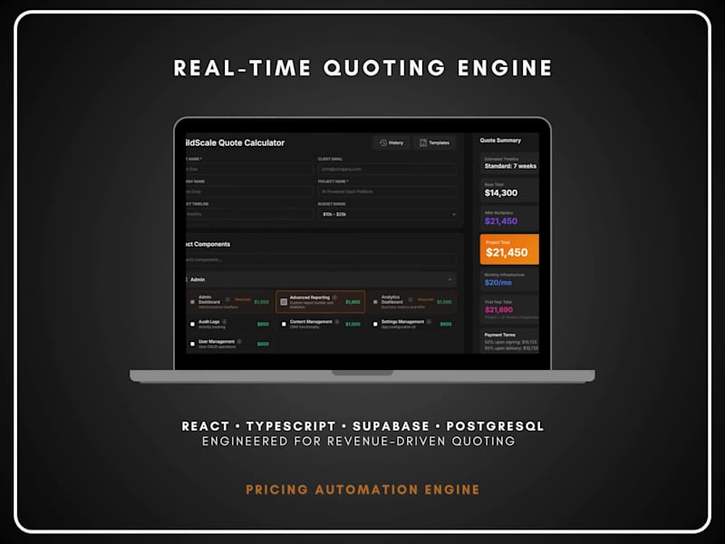 Cover image for Real-Time Quoting Engine Development
