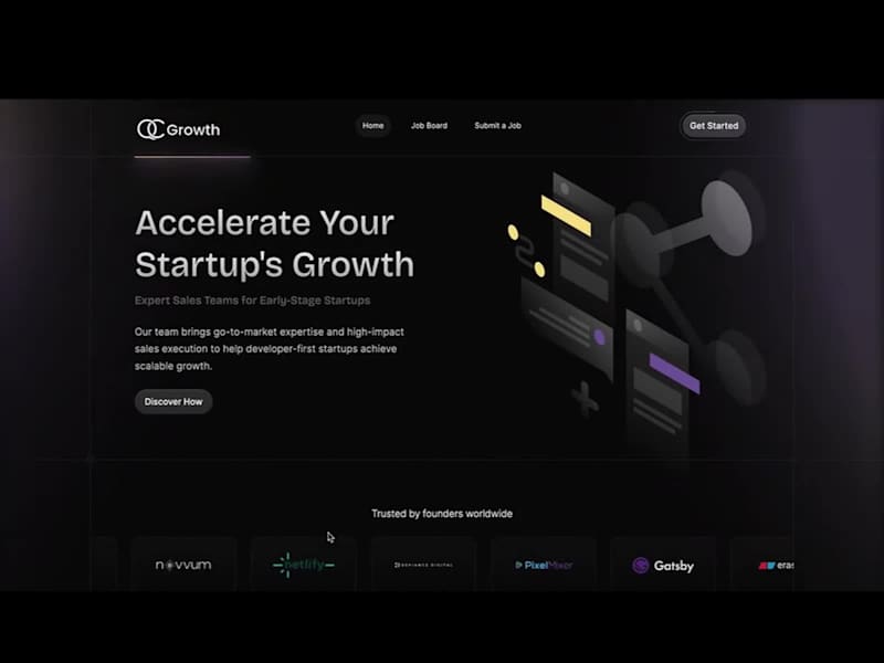 Cover image for QC Growth is a headhunter startup that needed a full refurbi...