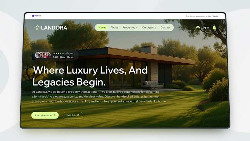 Cover image for Real Estate Website Design By