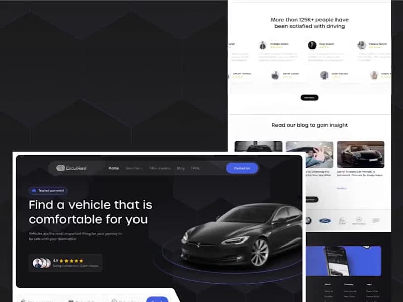 Cover image for Landing page responsive Circuit Rent App Development