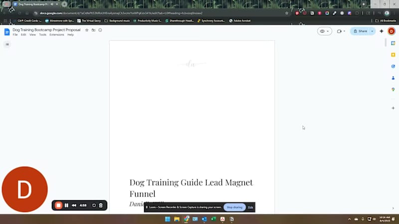 Cover image for Dog Training Bootcamp Funnel Project Management