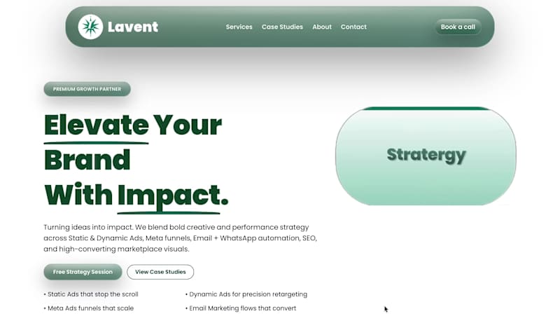 Cover image for LaventMarketing.com – Minimal Modern Website with AI Automation