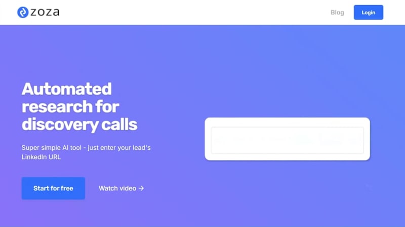 Cover image for Zoza.ai — AI-Powered Sales Research Platform