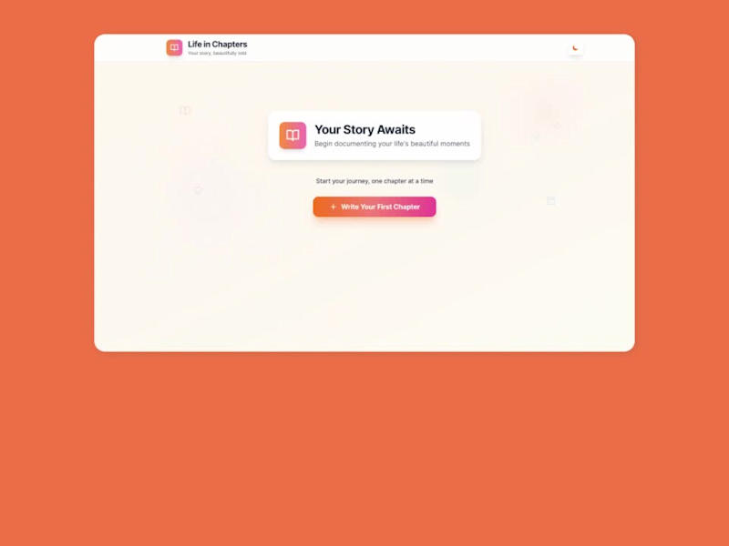 Cover image for Life in Chapters: AI-Powered Journaling App