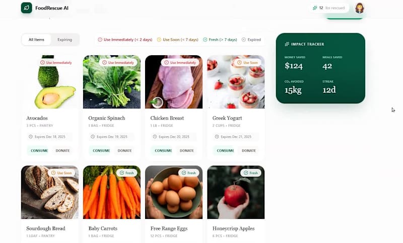 Cover image for FoodRescue AI transforms food waste