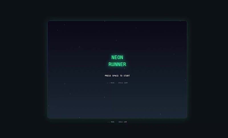 Cover image for 🕹️ Neon Runner — Retro